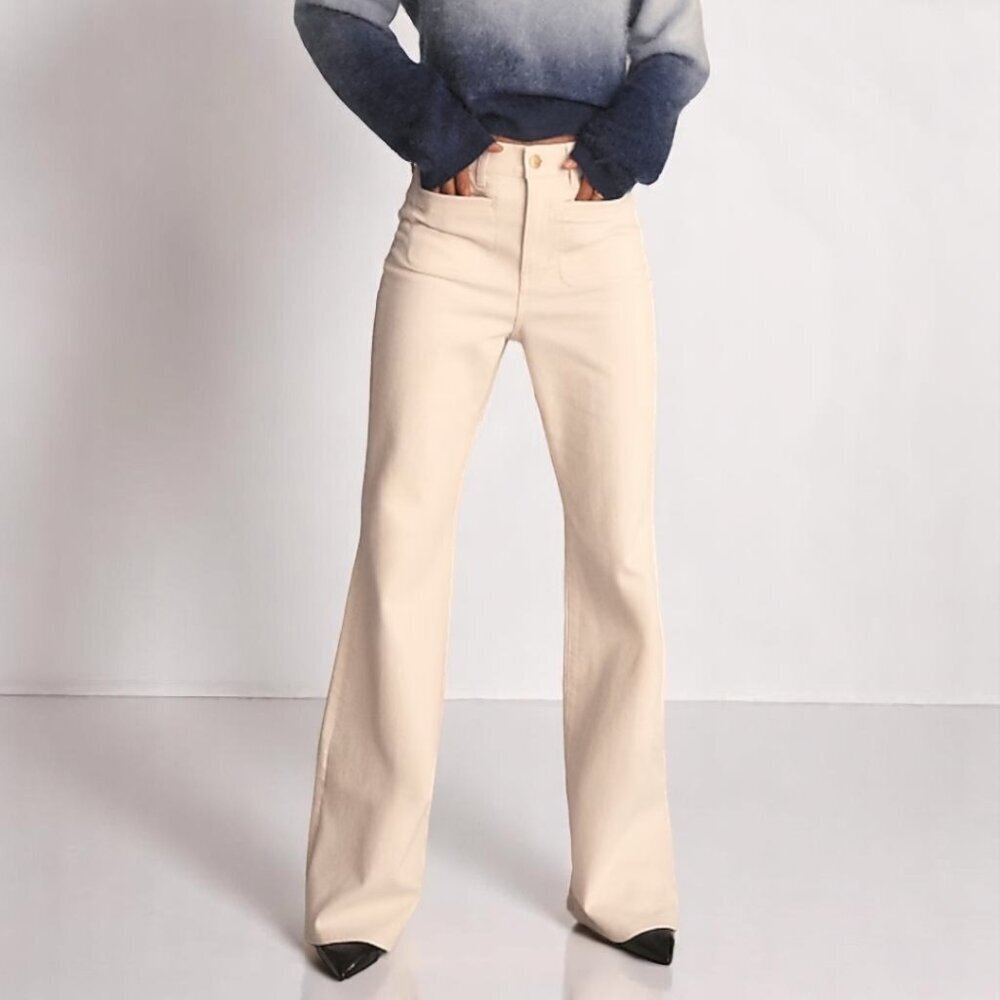 J. Crew Cream Boot Cut Jeans